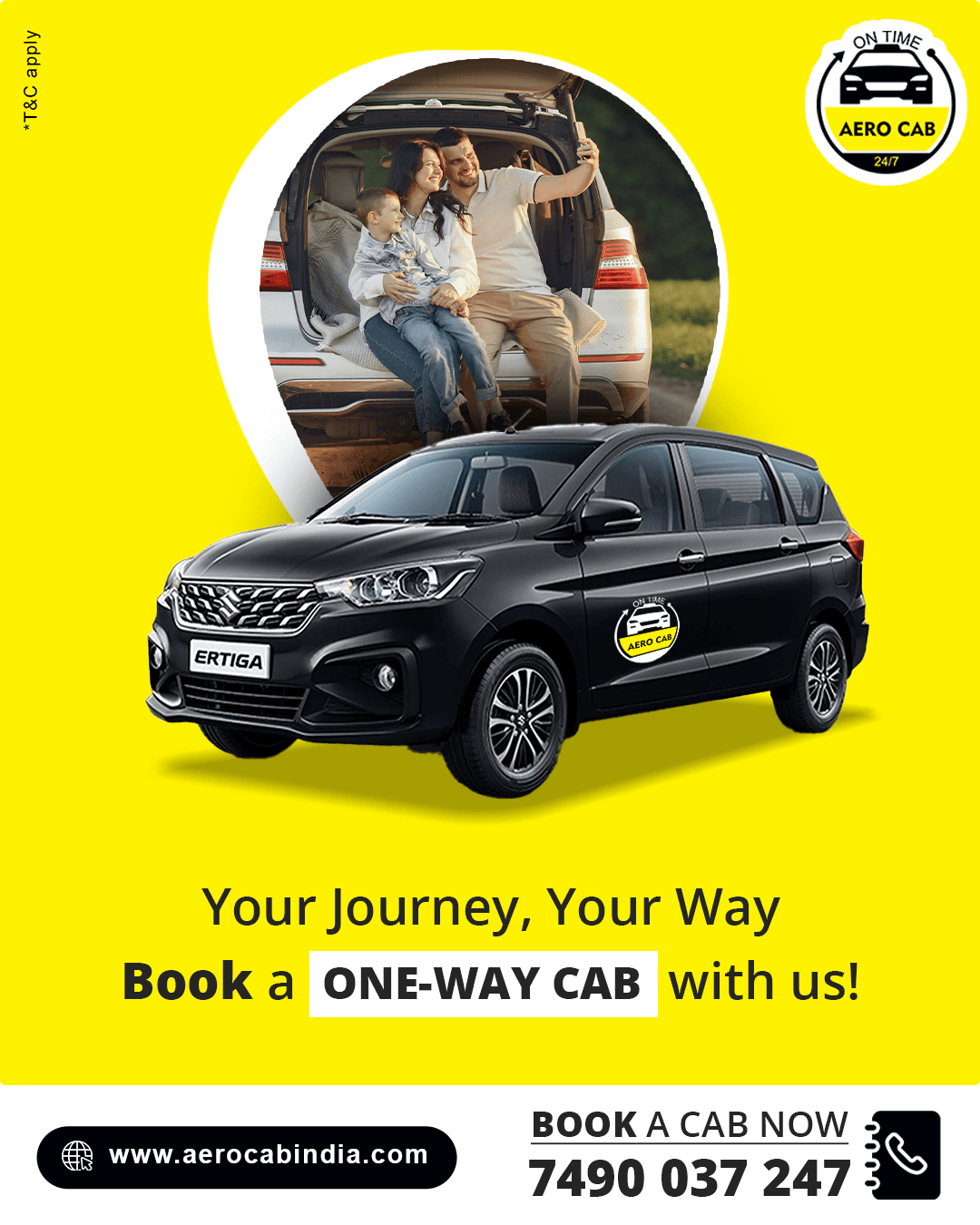 One Way Cab Service – Travel Smart with AeroCab